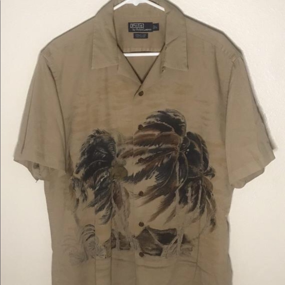 Vintage 90's Polo by R.L Vintage Camp Beach Scene